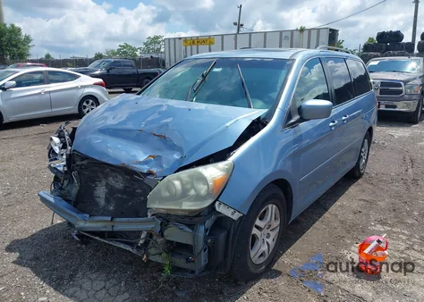 2006 Honda Odyssey Touring из США, поврежденный, VIN 5FNRL38876B035493